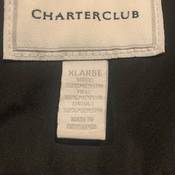 Charter Club Black Quilted Puffer Vest with Gold Snaps - Picture 6 of 9